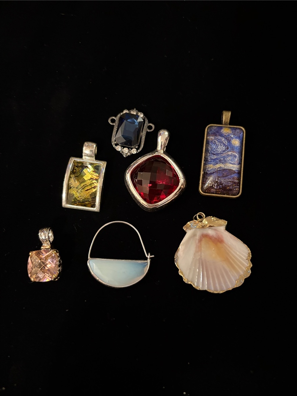 Various stone pendants 7